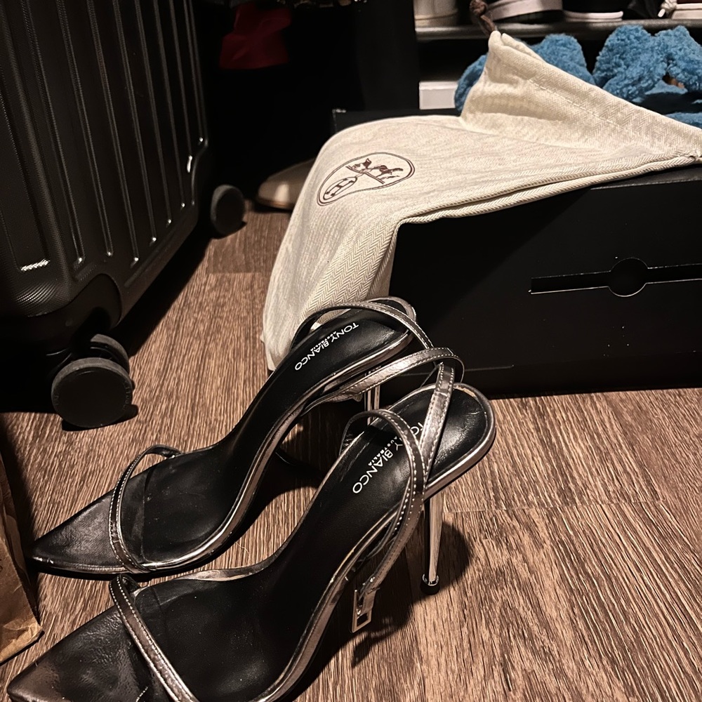 Tony Bianco Myra Silver Nappa Heels